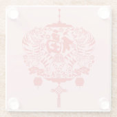 Tiger Chinesisch Folklore Art Paper Cutting Muster Glasuntersetzer (Rückseite)