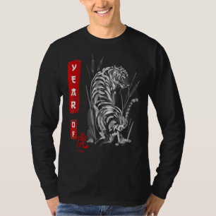 Tiger Chinesisch Zodiakäse Ästhetik Jahr Tiger T-Shirt