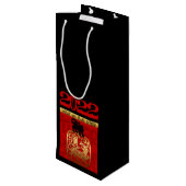 Tiger Chinesischer Brauch Neujahr Zodiac Bithday W Geschenktüte Für Weinflaschen (Rückseite Schrägansicht)