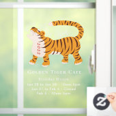Tiger Chinesisches Neujahr 2022 Urlaubsstunden Fensteraufkleber (Zuhause)