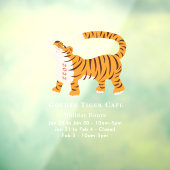 Tiger Chinesisches Neujahr 2022 Urlaubsstunden Fensteraufkleber (Blatt 3)