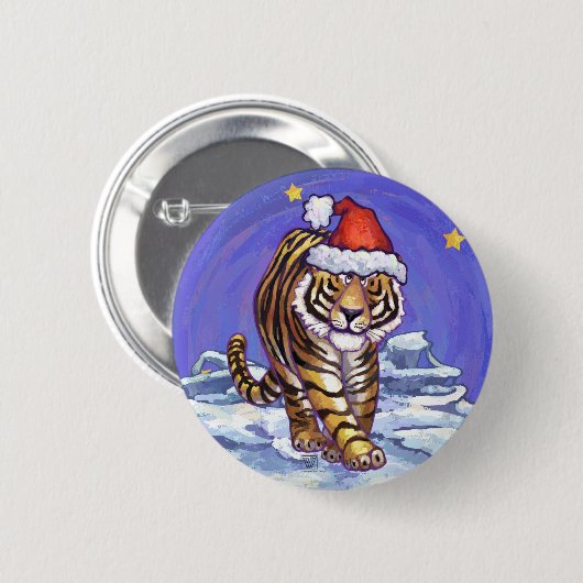 Tiger Christmas Button (Vorne & Hinten)