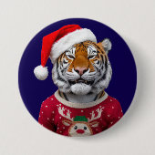 Tiger Christmas Button (Vorderseite)