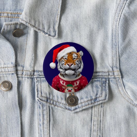 Tiger Christmas Button (Beispiel)