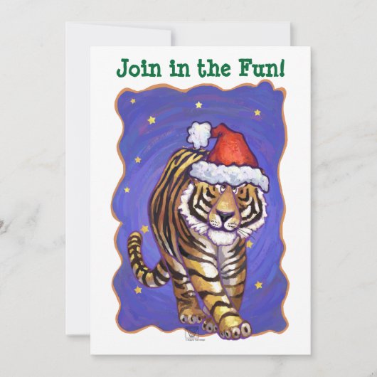 Tiger Christmas Einladung (Vorderseite)