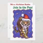 Tiger Christmas Einladung (Vorne/Hinten)