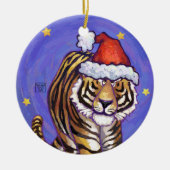 Tiger Christmas Keramik Ornament (Vorne)