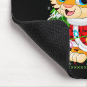 Tiger Christmas Lights Santa Costume Ugly Xmas Swe Mousepad (Ecke)