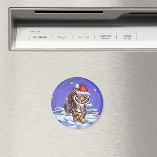 Tiger Christmas Magnet (In Situ (Geschirrspüler))