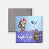 Tiger Christmas Magnet (Vorderseite/Rückseite)