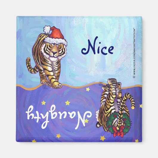 Tiger Christmas Magnet (Vorne)