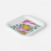 Tiger Christmas Party Auburn-Teller Pappteller (Gewinkelt)