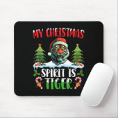 Tiger Christmas Santa Hat Xmas My Christmas Spirit Mousepad (Mit Mouse)