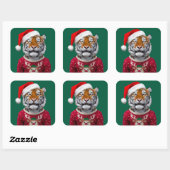 Tiger Christmas Sticker (Blatt)