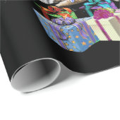 Tiger Christmas Tree Snow Funny Tiger Xmas Gift Geschenkpapier (Rolleneckpunkt)