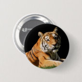 Tiger Closeup Button (Vorne & Hinten)