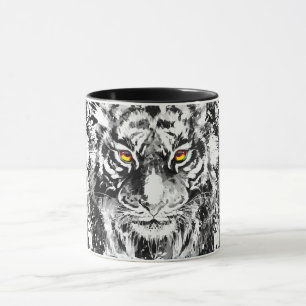 Tiger Coffee Tasse   Tiger Black and White Tasse