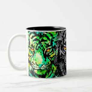 Tiger Coffee Tasse Tigerköpfe Tasse