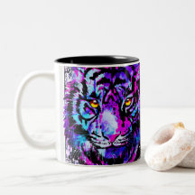 Tiger Coffee Tasse | Zwei Tigerfacen