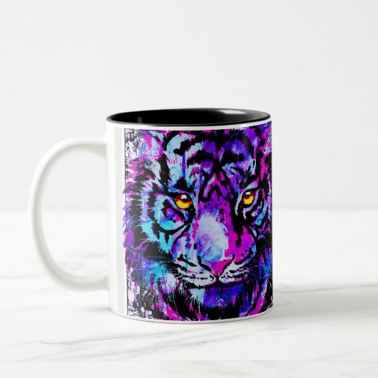 Tiger Coffee Tasse | Zwei Tigerfacen (Links)