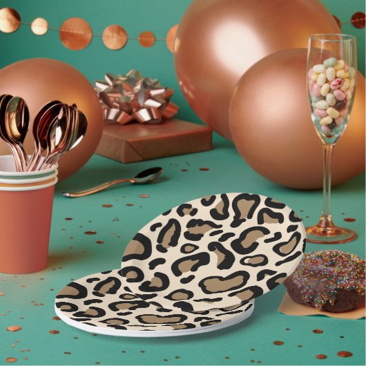 Tiger Color Pattern Tierfreunde Pappteller (Multi)