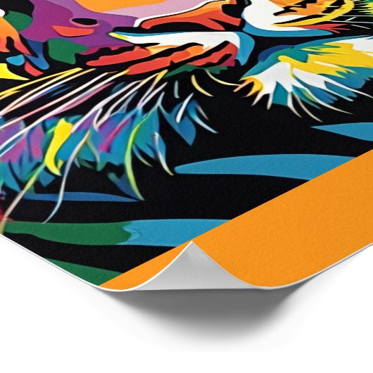 Tiger Colorblast Poster (Ecke)