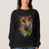 Tiger colourful animal art animal lovers tiger_1 sweatshirt (Vorderseite)