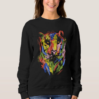 Tiger colourful animal art animal lovers tiger_1 sweatshirt