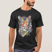 Tiger Colourful Art Animal Lovers T-Shirt (Vorderseite)