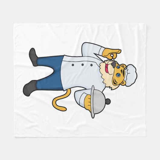 Tiger Cook Koch, Platter Fleecedecke (Vorderseite (Horizontal))