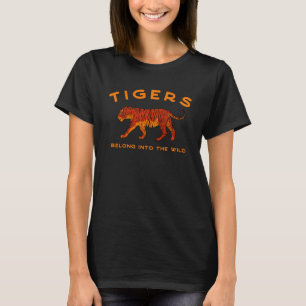 Tiger Cool Animal Motif Wildlife Wild Cat Freedom T-Shirt