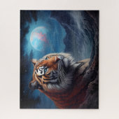 Tiger Cosmic Space Surreal Fantasy Art Puzzle (Vertikal)