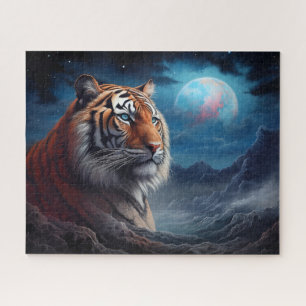 Tiger Cosmic Space Surreal Fantasy Art Puzzle