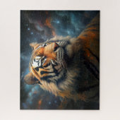 Tiger Cosmic Space Surreal Fantasy Art Puzzle (Vertikal)