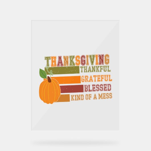 Tiger Country Pumpkin Acrylschild (Vorderseite)