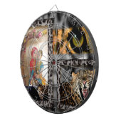 Tiger & Couple Art Print Dartscheibe (Vorderseite rechts)