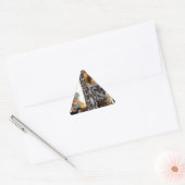 Tiger & Couple Art Print Dreieckiger Aufkleber (Umschlag)