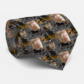 Tiger & Couple Art Print Krawatte (Gerollt)