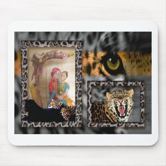 Tiger & Couple Art Print Mousepad (Vorne)