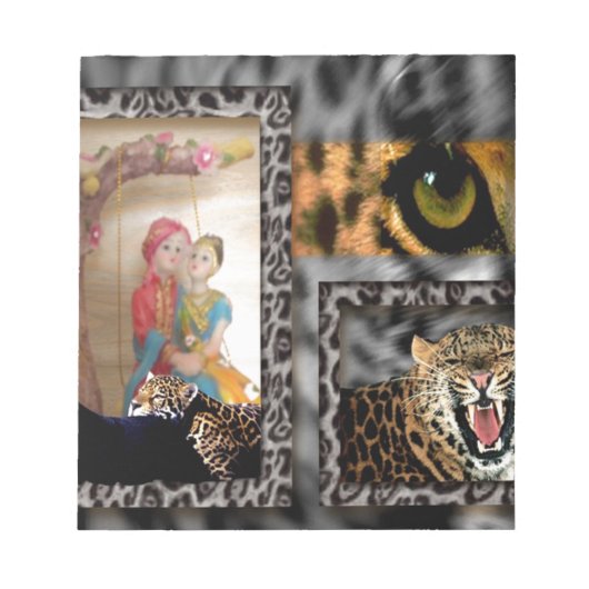 Tiger & Couple Art Print Notizblock (Vorderseite)