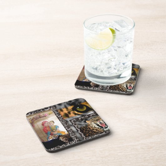 Tiger & Couple Art Print Untersetzer (Rechte Seite)