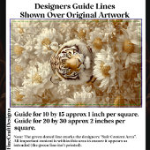 Tiger, Cream Ivoro Gold Blume CX5 Decoupage Seidenpapier