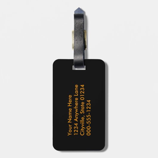 Tiger Crouching im Dschungel Gepäckanhänger (Rückseite vertikal)