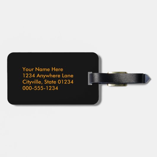 Tiger Crouching im Dschungel Gepäckanhänger (Rückseite horizontal)