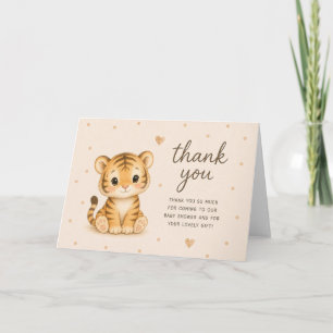 Tiger-Cub-Baby-Shower-Dankeschön Karte