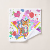 Tiger Cub Badhandtuch Set (Waschlappen)