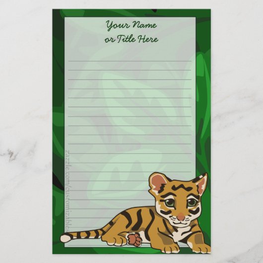 Tiger-CUB-Briefpapier Briefpapier (Vorderseite)