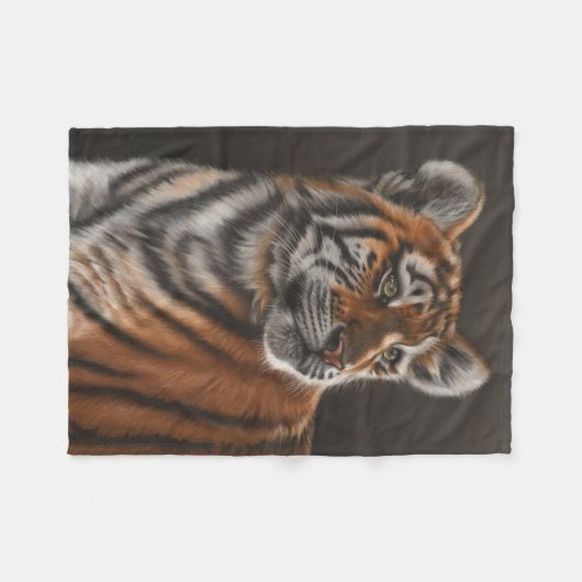 Tiger-CUB-Fleece-Decke Fleecedecke (Vorderseite (Horizontal))