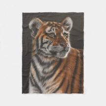 Tiger-CUB-Fleece-Decke