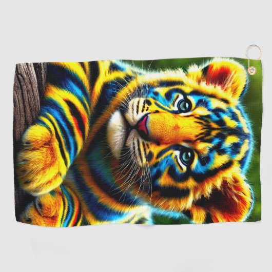 Tiger Cub Golfhandtuch (Horizontal)